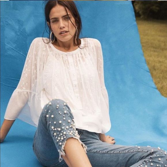 Anthropologie Henley Lace Kimono Top Size Medium NWT - Picture 5 of 6